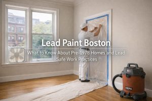 Lead-Safe Painting Setup in a Pre-1978 Boston Home